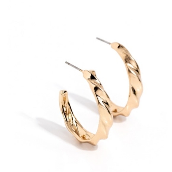 Hoop It Up Gold Earrings - Picture 2 of 2